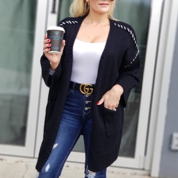 Oversized Cardigan - black - Picture 2 of 5